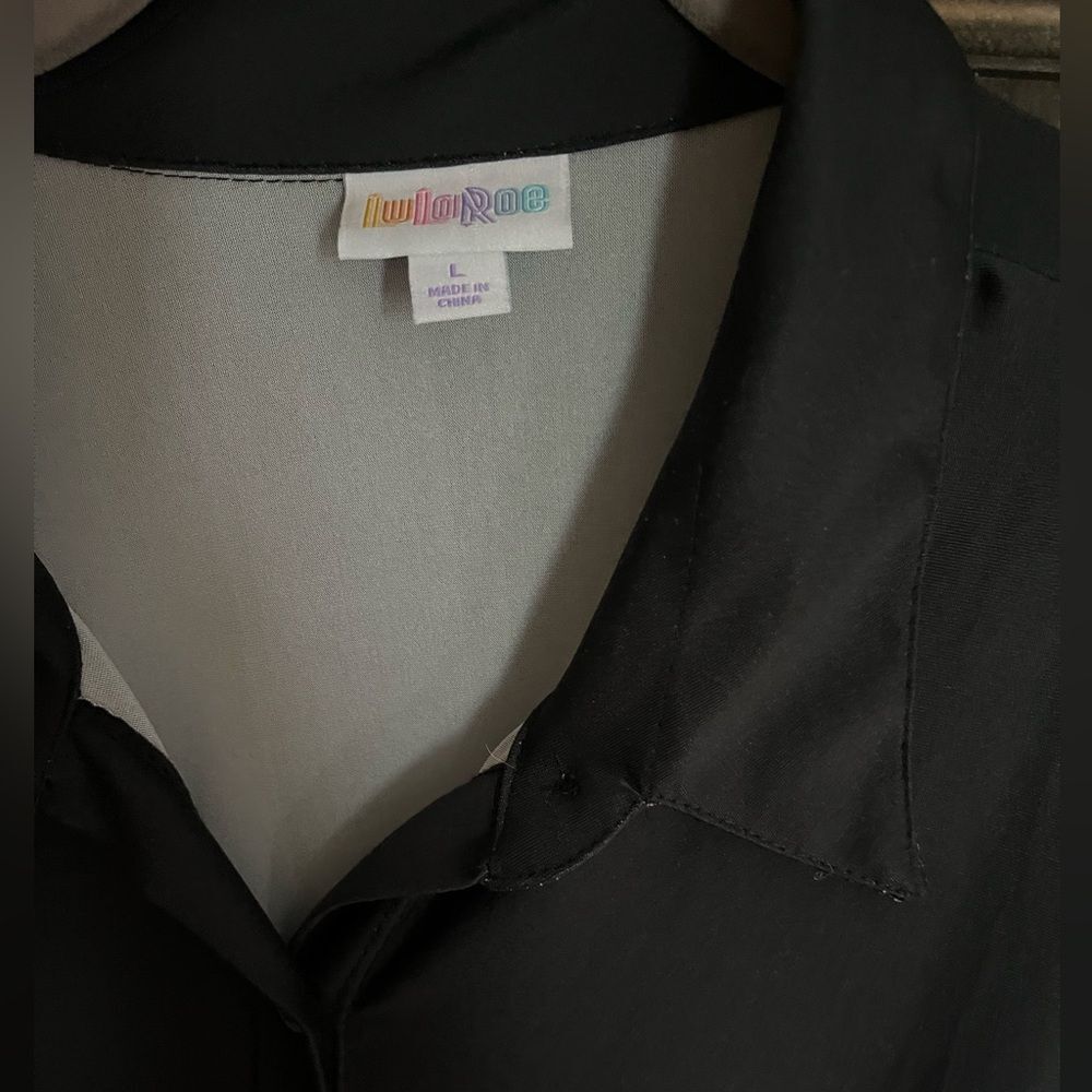 Black/Pink Ombré Button Up Dress Women’s Size Large - Picture 3 of 3